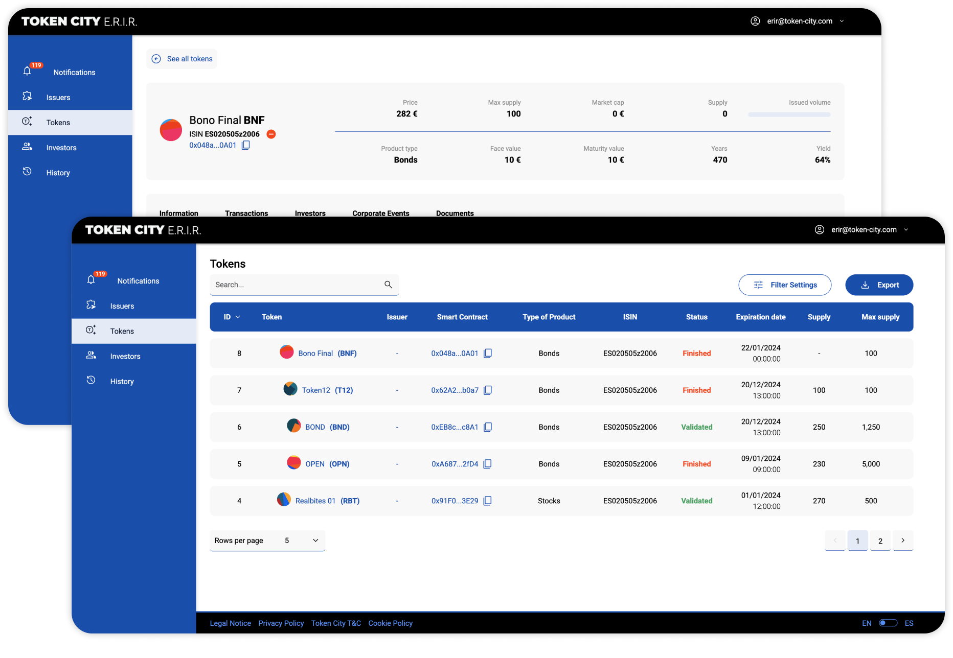 Solución personalizada plataforma de tokenización